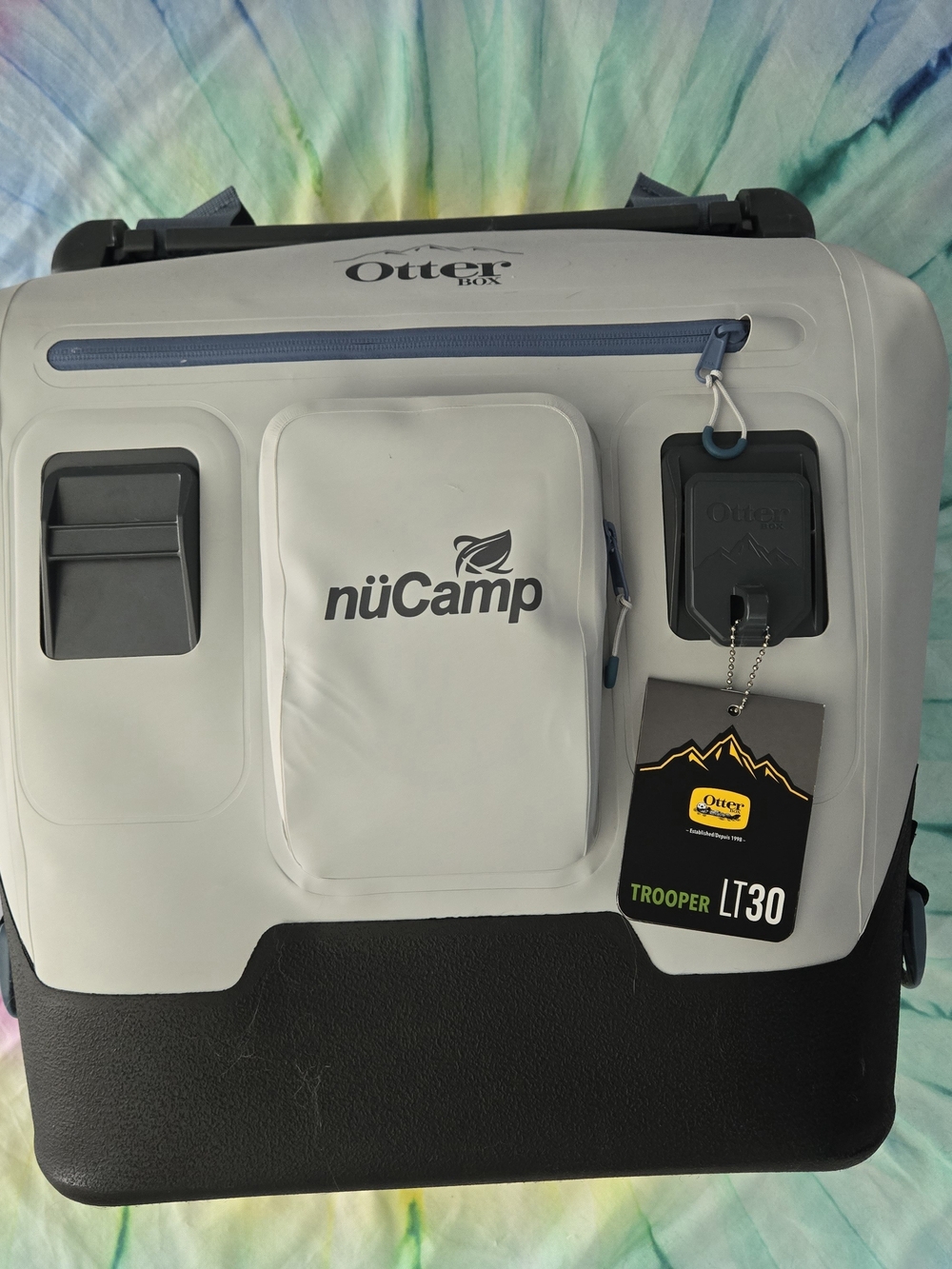 OtterBox Trooper LT30 Cooler in White and Black with Navy Accents